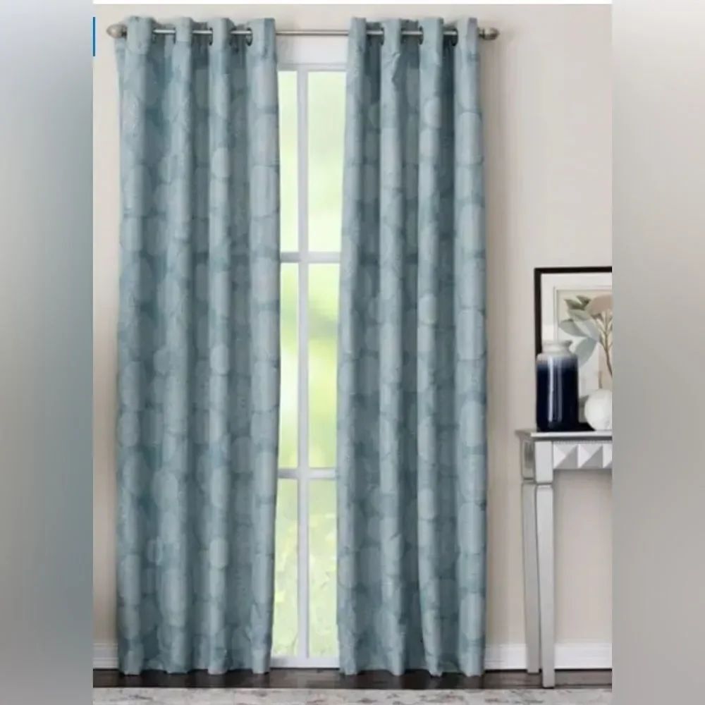 Porch & Den Fricke Grommet-top Single Curtain Panel - 50"x95" - TEAL